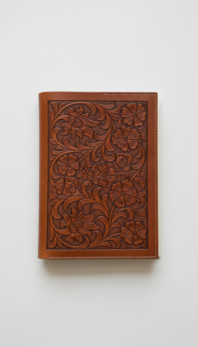 Engraved Leather Wedding Guestbook