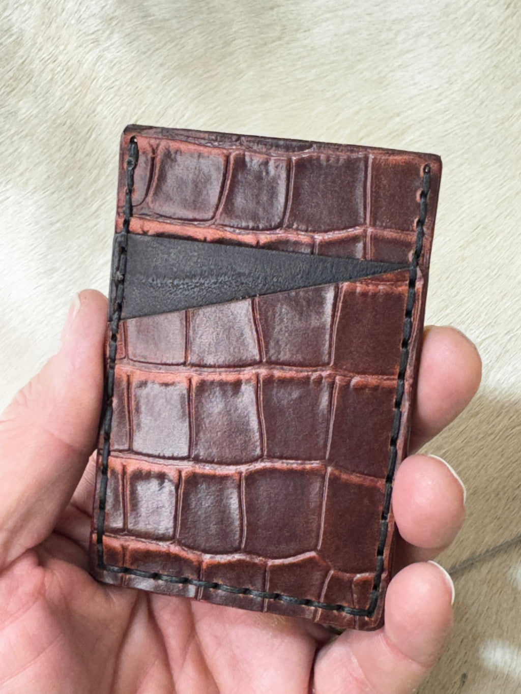Leather Card Wallet Minimalist Style