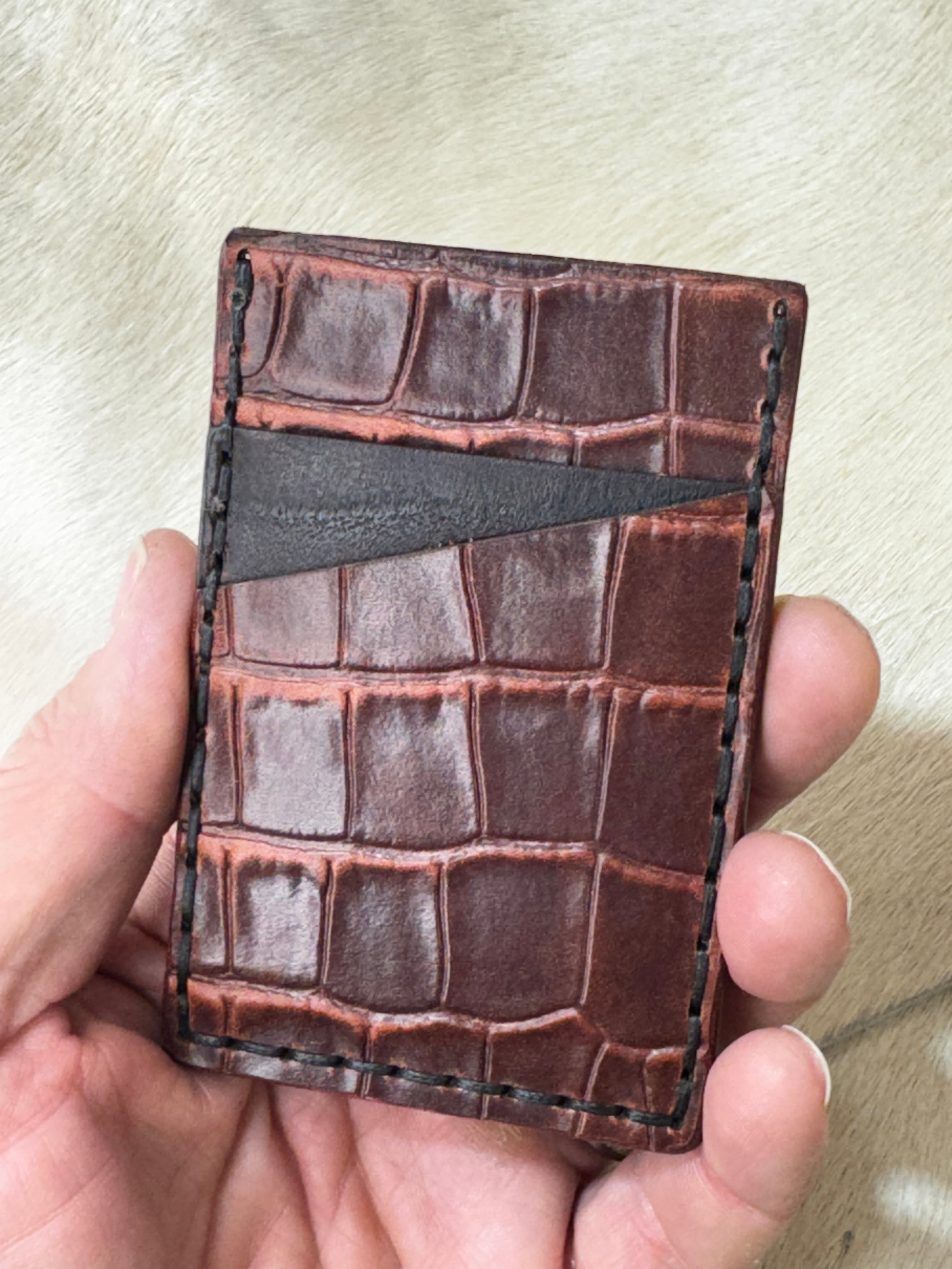 Leather Card Wallet Minimalist Style