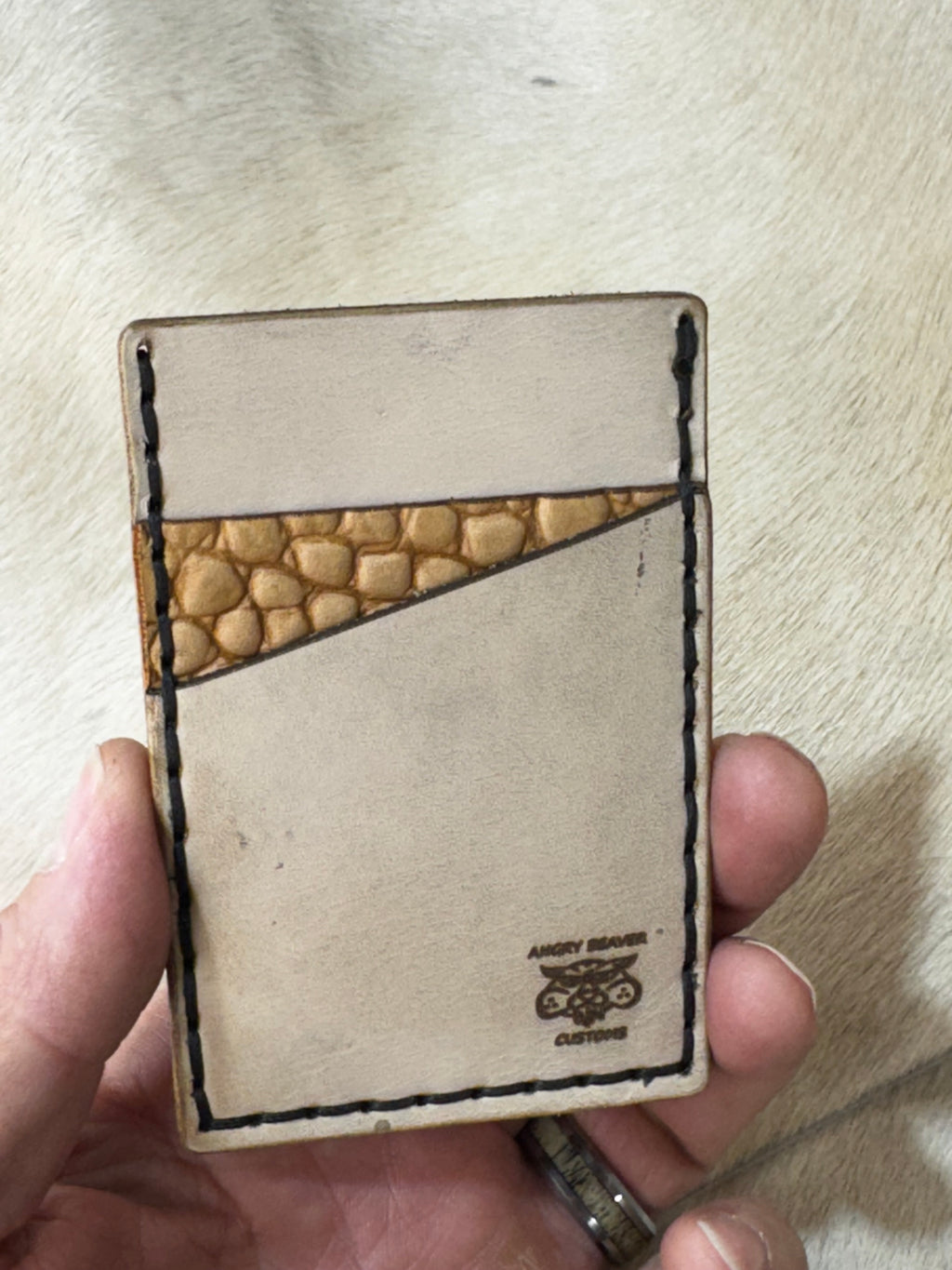 Leather Card Wallet Minimalist Style