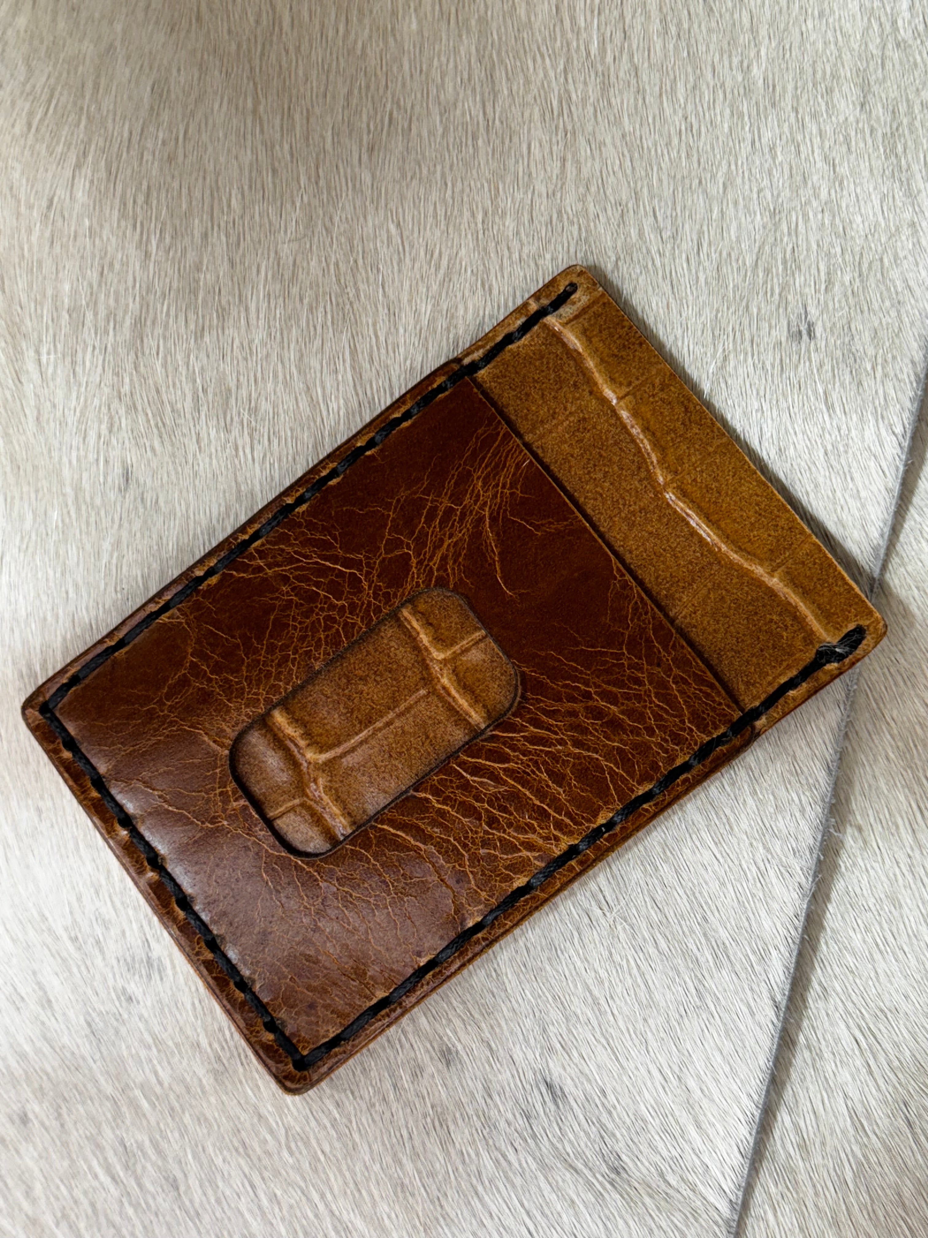 Leather Card Wallet Minimalist Style