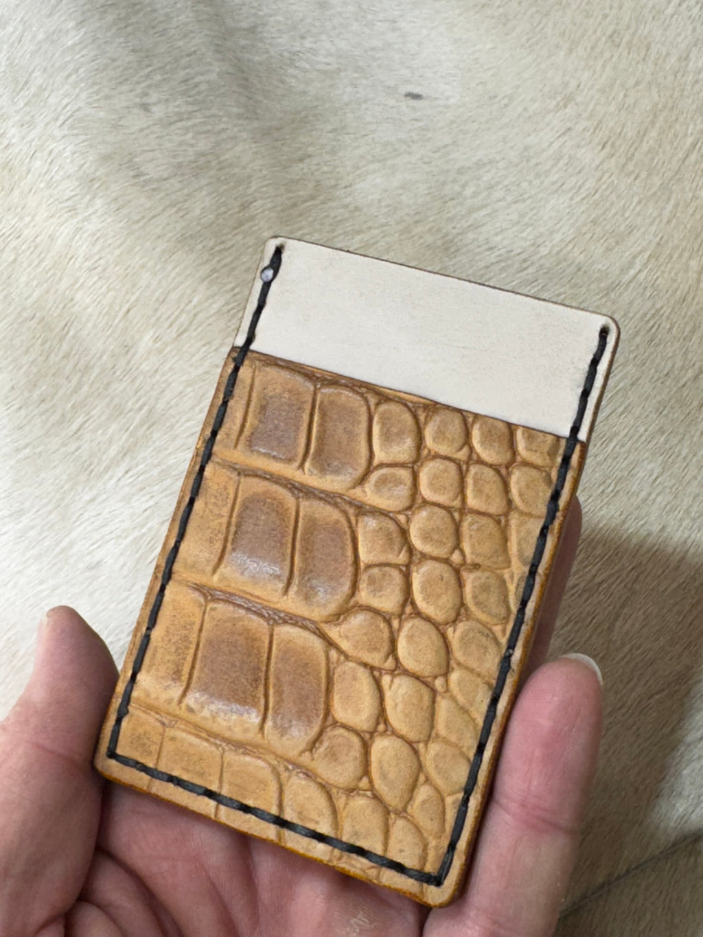 Leather Card Wallet Minimalist Style
