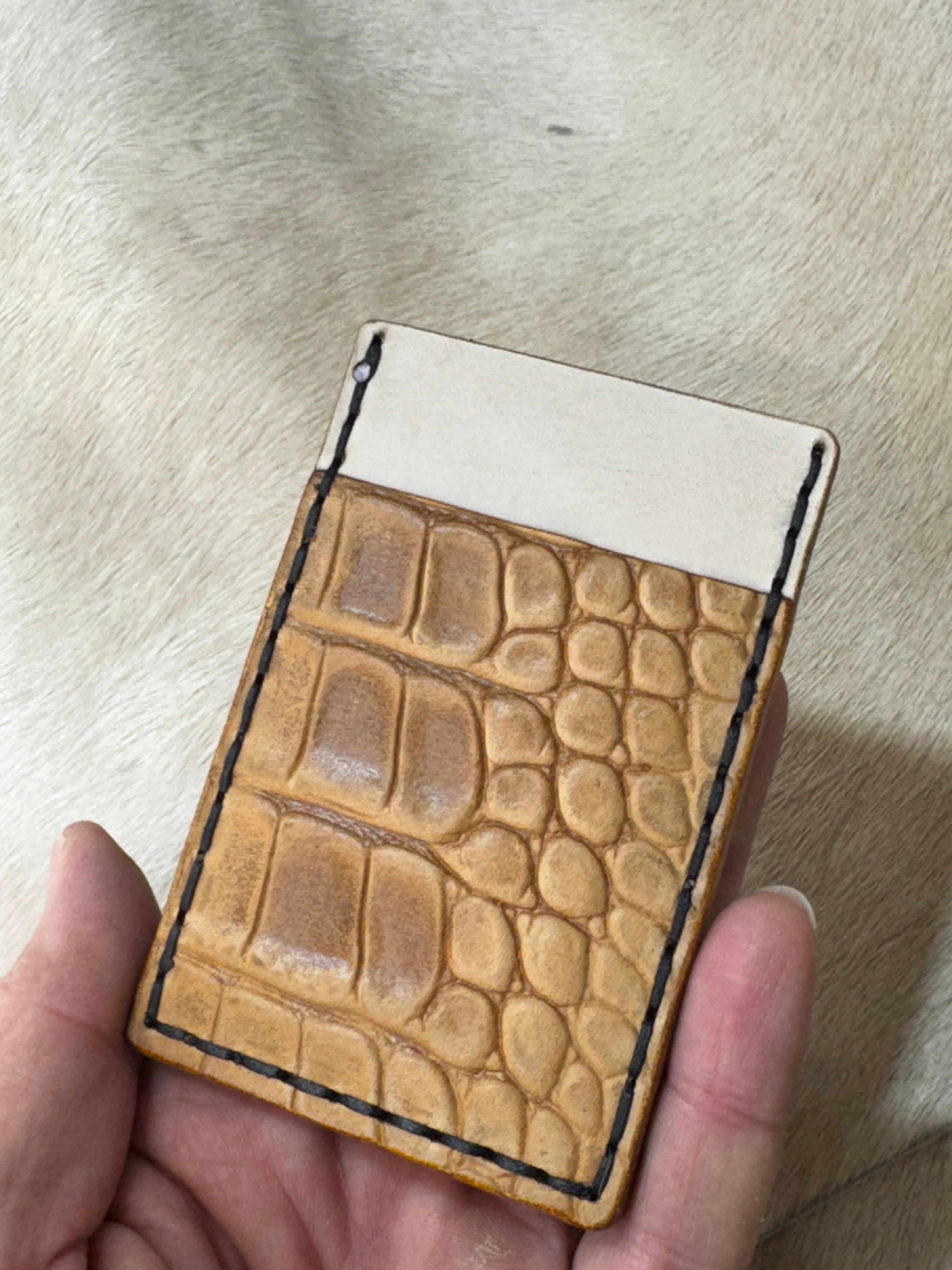 Leather Card Wallet Minimalist Style