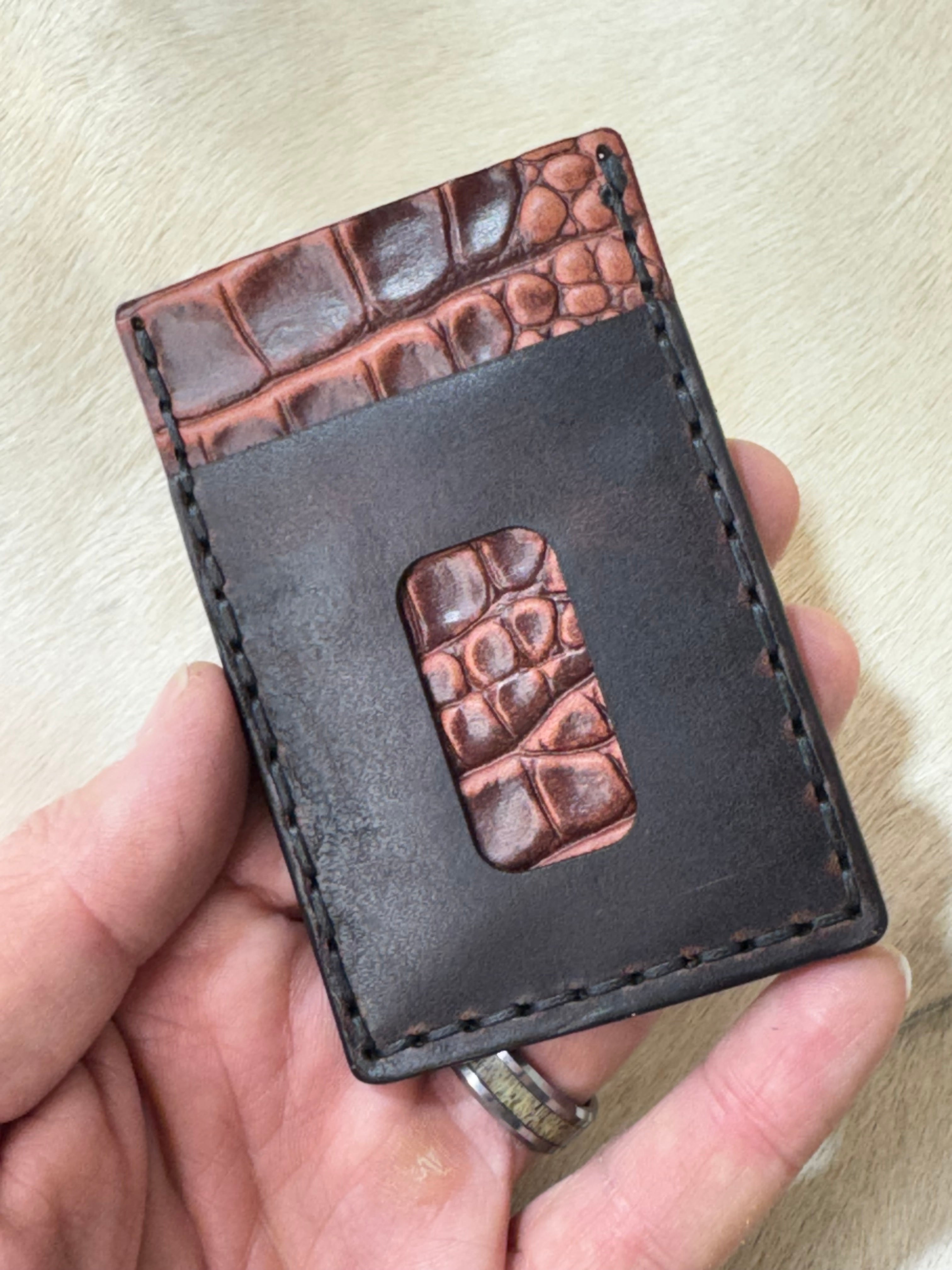Leather Card Wallet Minimalist Style