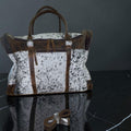Extra-large cowhide duffel bag