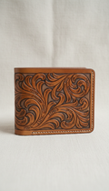 Engraved Leather Wallet with Custom Script